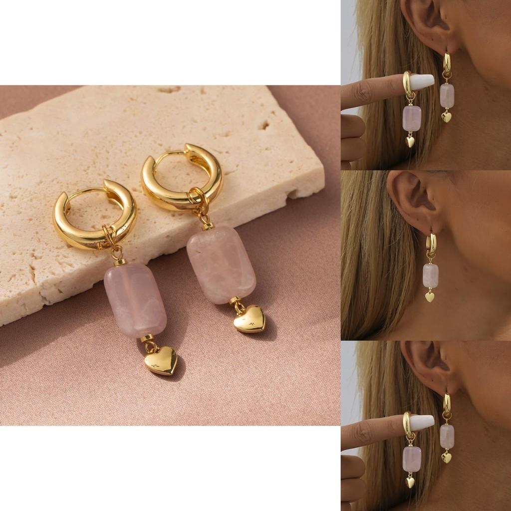 Light Fashionable Purple Heart Earrings For Women Fall Collection 2023