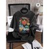 Renaissance Printing Washed T Shirts Woman Cotton Oversized T-Shirt Casual Summer Short Sleeves Y2K Womens Clothes