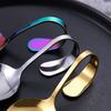 Rustproof Arc Soup Spoon Stainless Steel Serving Spoons Cutlery Dessert Spoons  Buffet