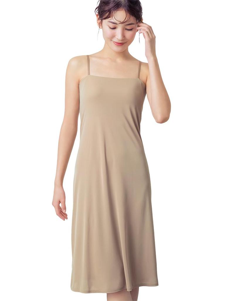 ET6022 Camisole Slip Dress with Cups for a Beautiful Bust Silhouette and Synchronized Size L Wing/Wacoal Women's Bra,