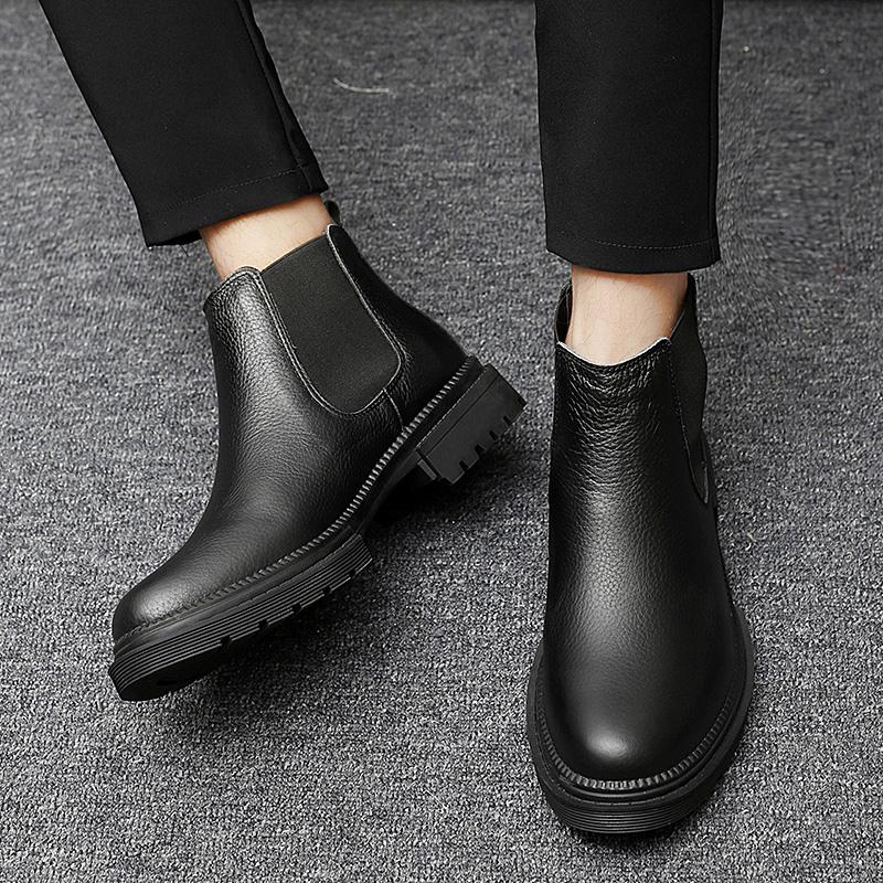 Fashion All-match Breathable Mens Flats Antiskid Men Casual Motorcycle Boots Male Comfortable Walking Shoe New Brand Men Basic Boots