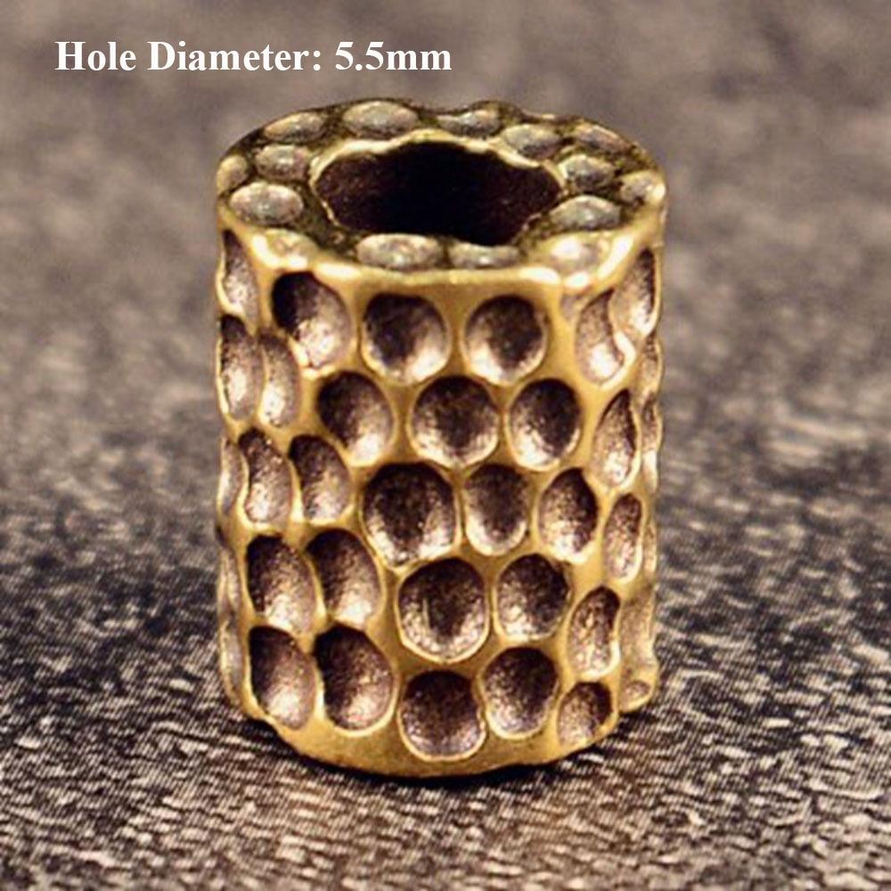 Charms Cylindrical Ring Retro Bead Handmade Paracord Bead  EDC Outdoor Tool