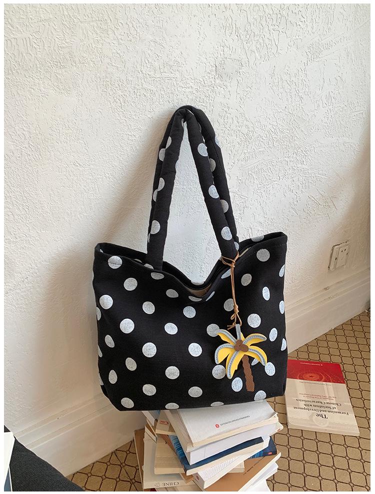 2026 Fashionable Polka Dot Large Capacity Women's Tote Bag - Versatile Handheld & Shoulder Bag