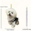 1pc 2D Acrylic Cute Puppy Dog Car Key Pendant Holiday Decoration Christmas Tree Ornament Home Decor