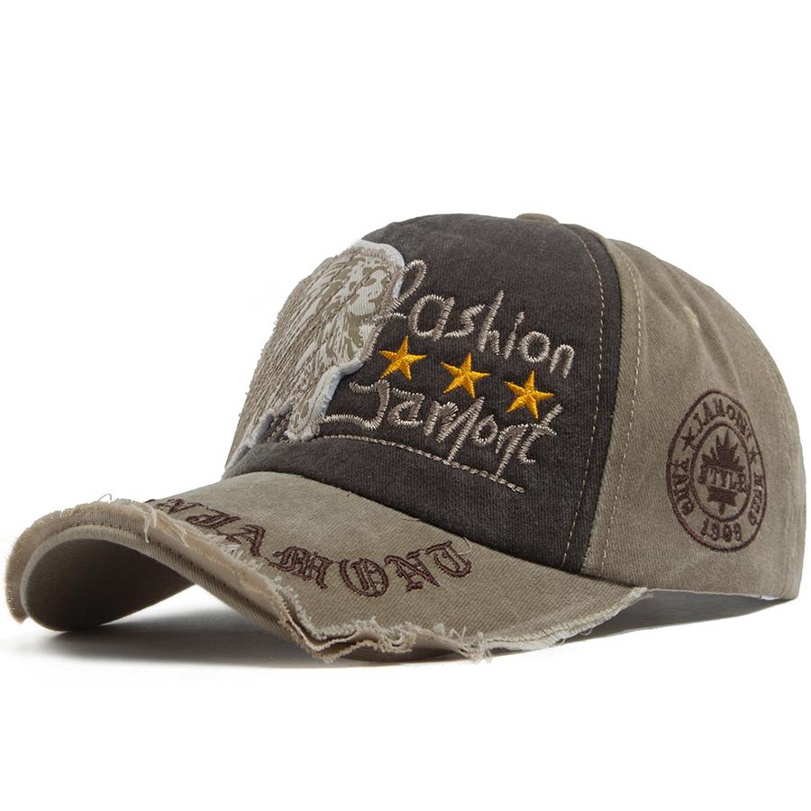 Vintage Washed Baseball Cap Letter Embroidery Soft Top Visor Hat Retro Fashion Men Women Casual Snapback For Outdoor Sports Hot