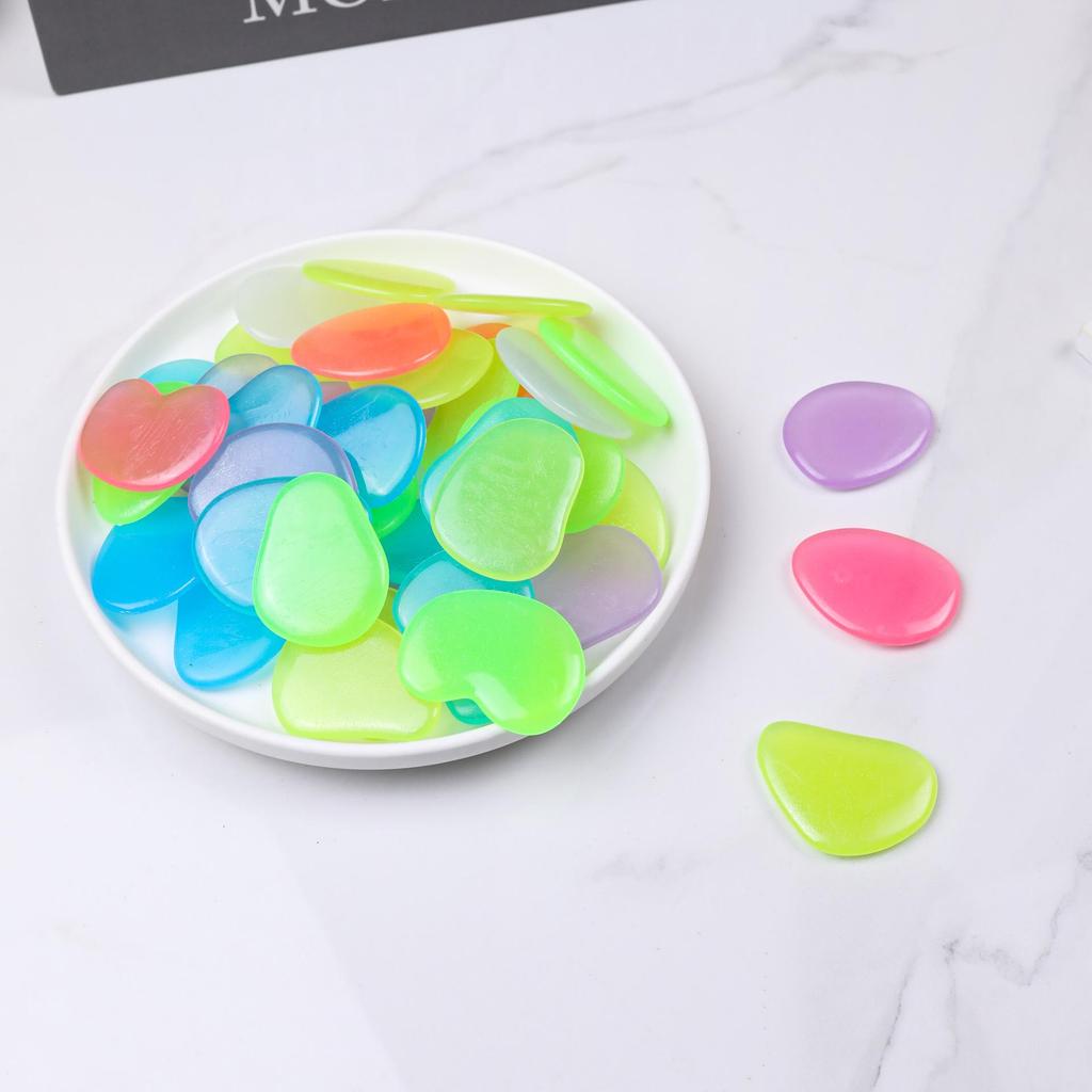 4cm Luminous Glow Pebbles for Garden, Fish Tank, Bonsai, and Decorative Landscaping