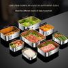Stainless Steel Food Container with Lid Large Capacity Lunch Storage Box Meal Preparation Case Crisper for Daily Use