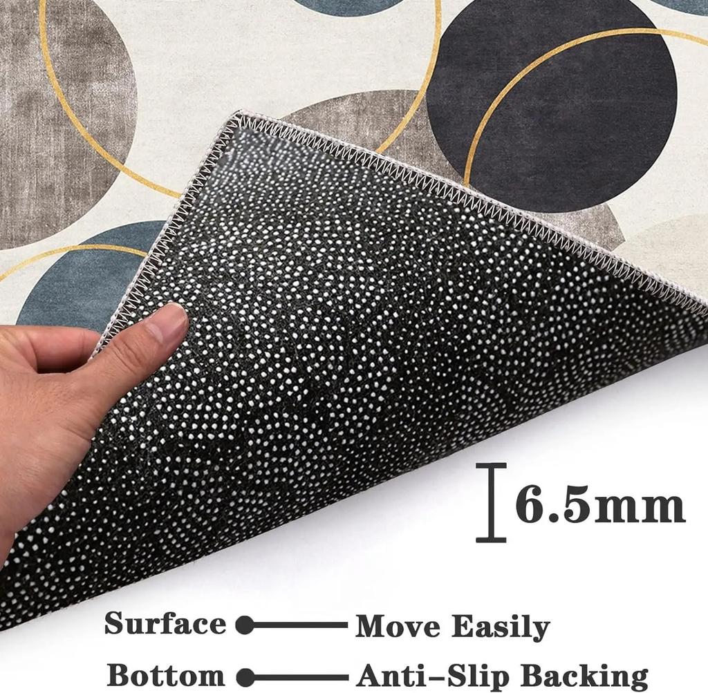 Geometric Style Area Rug Anti-Slip And Durable Bedroom And Study Floor Mat Large Size Living Room Carpet Home Decoration