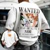 T-shirt in Cotone Stampata Nami Anime ONE PIECE Uomo Donna Larga Manica Corta Casual Hip Hop Streetwear Alta Qualità Abbigliamento Femminile Maschile