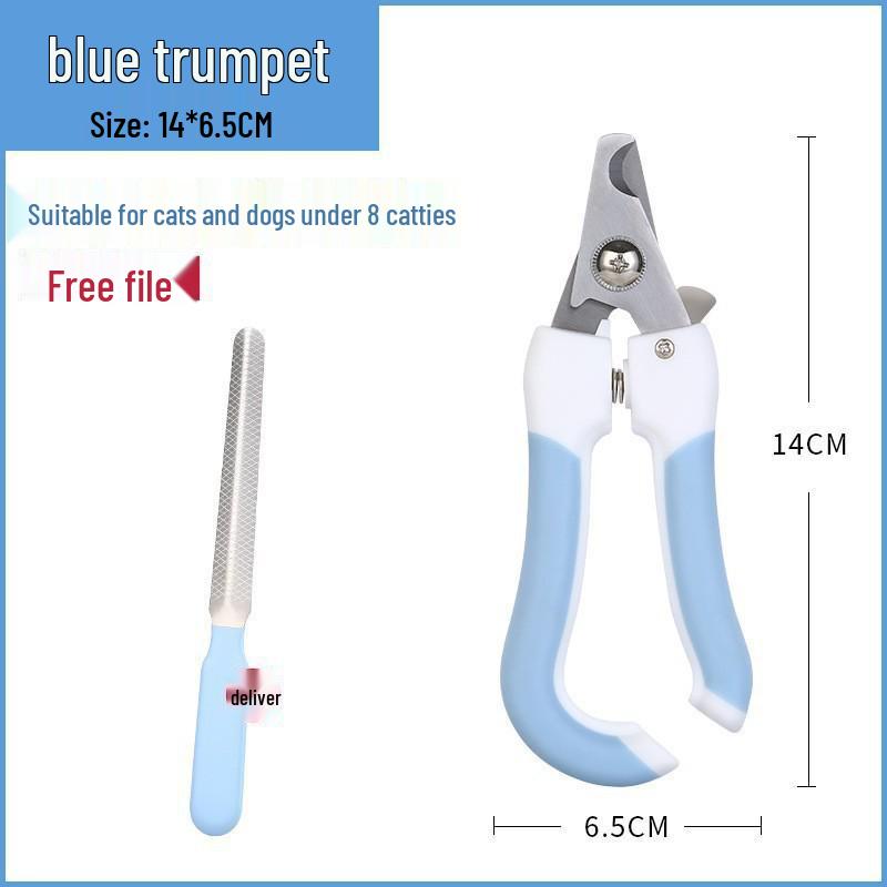 Stainless Steel Cat Nail Scissors - Round Hole, Blood-Proof, Pet-Friendly