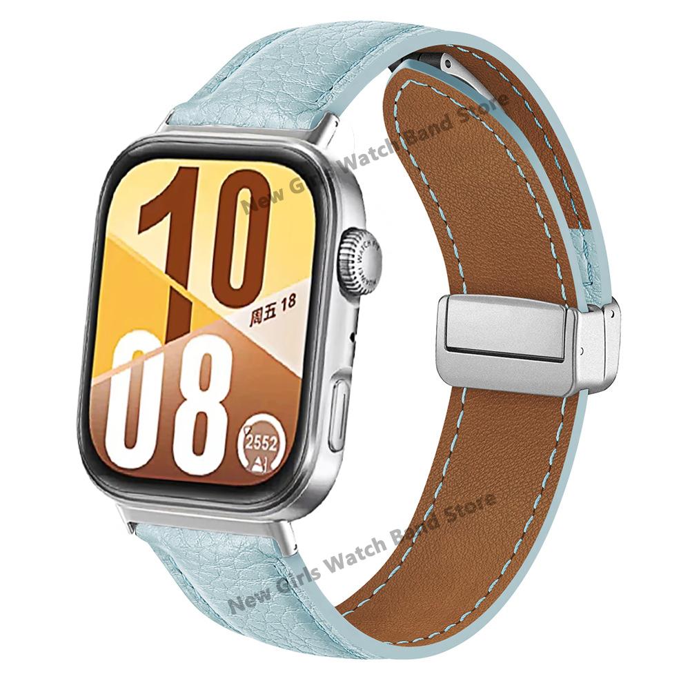 Skórzany Pasek do Huawe Watch Fit 4 Pro Bransoleta Correa Magnetyczne Zapięcie Opaska na Nadgarstek do Huawe Fit4 Fit3 Akcesoria Wymienny Pasek