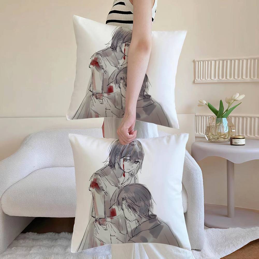 Game Si-ilent Hill F Pillow Case Sofa and Living Room Decorative Cushion Covers Dust-proof and Mite-proof Invisible Zipper