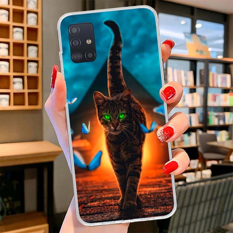 Cool Animal Big Cat Tiger Cover Phone Case For Samsung Galaxy A12 A22 A32 A52 A72 A02S Phone Case Note 20 Ultra 10 S10 Plus A51