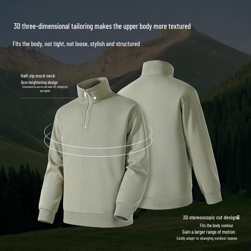 Mark Fairwhale Men's Heavyweight Mock Neck Sweatshirt