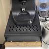 Espresso Coffee Knock Drawer with Removable Bar for Home Shop Kitchen Black