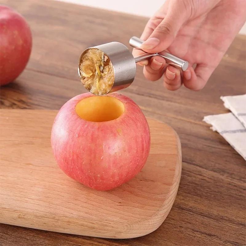 Apple pear core extractor, autumn fruit corer and segmentation, 304 stainless steel hole digger tool
