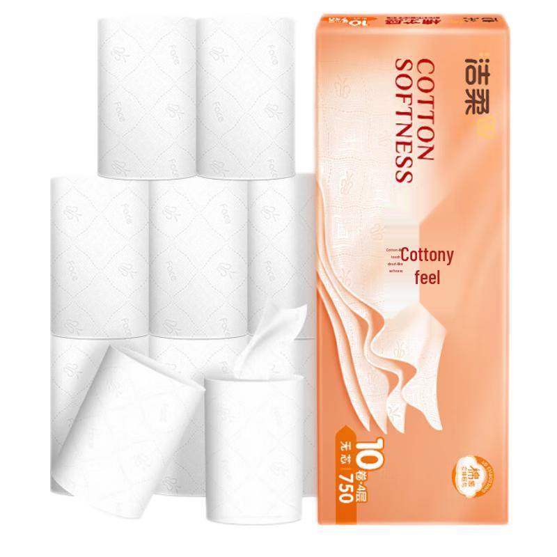 Jierou 4-Ply Coreless Cotton-Soft Toilet Paper