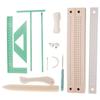 Bookbinding Kits Bookbinding Ruler Set with Binding Tool Binding Accessories Set Scrapbooking Tool T-shaped Ruler Spacer