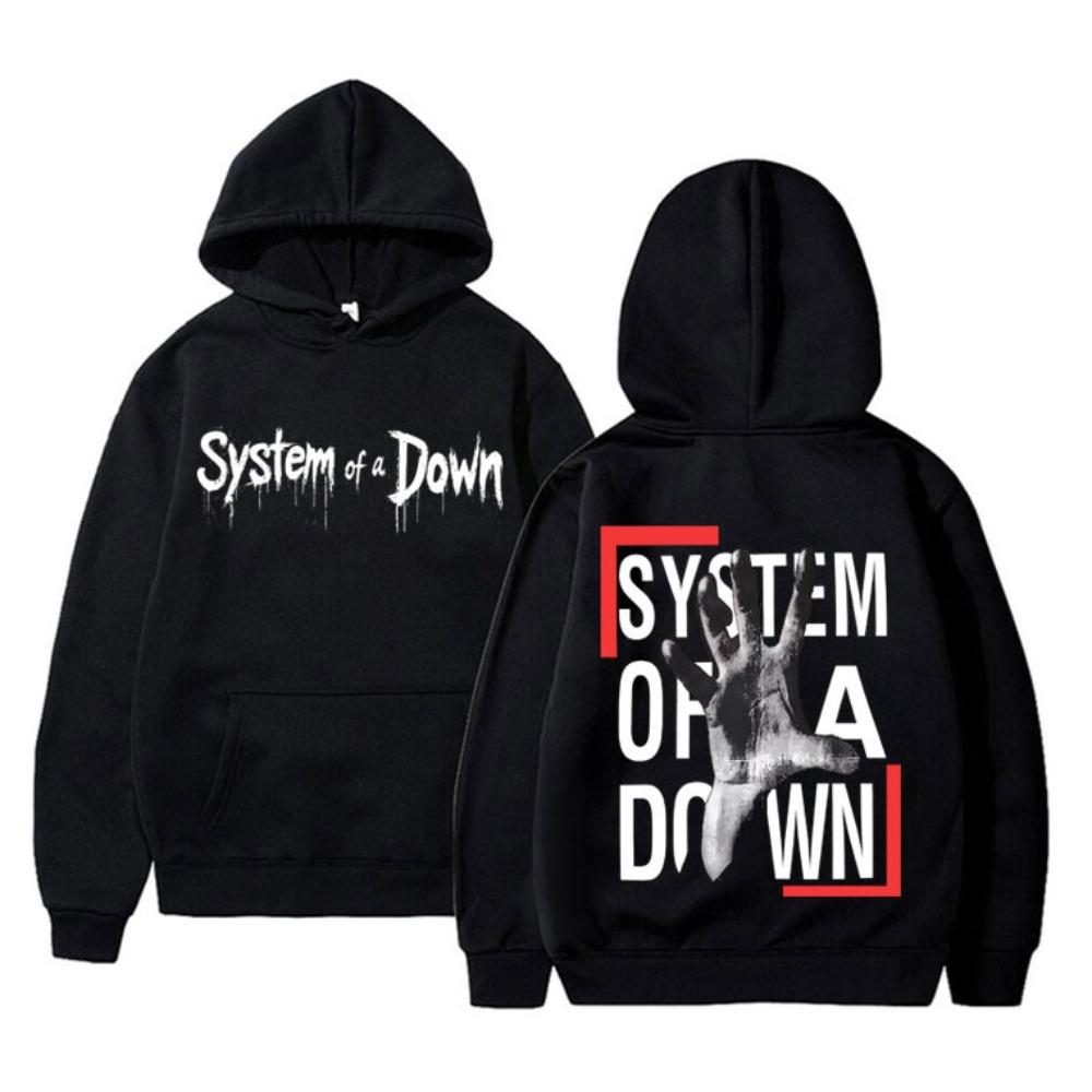 System of A Down Double Sided Print Hoodie Men Women Rock Vintage Fleece Sweatshirt Men's 90s Alternative Metal Merch