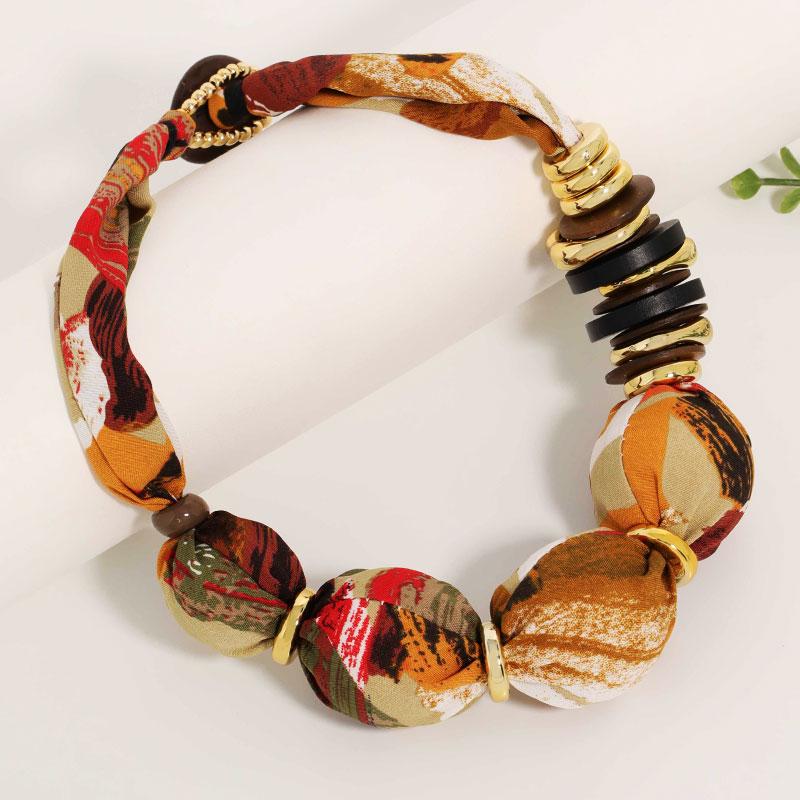 Statement Colorful Beads Necklace Handmade for Woman Girl Wedding Party Jewelry