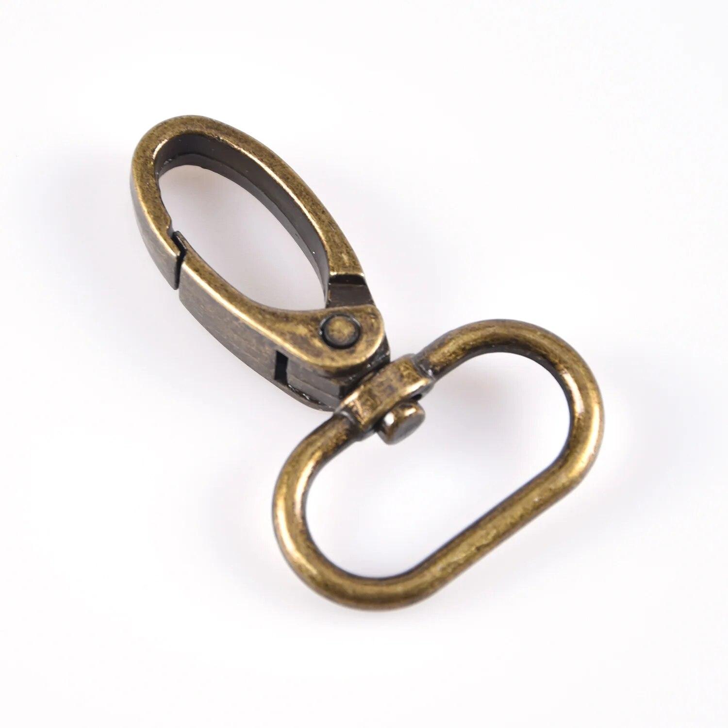 

5 шт. овальное кольцо, застежка-лобстер, когти, застежки для ворот, поворотные карабины для кожаных ремней, ремешков, лент античная латунь
