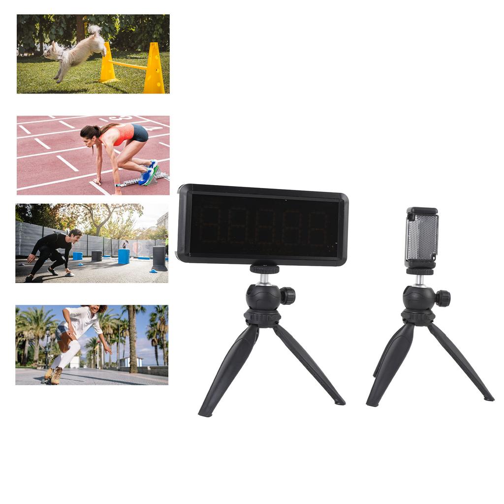 Tidtaker for Sprinter Aluminiumslegering Vannavstøtende LED Løpstidtakingsklokke Sprint Tidtakersystem for Løpshastighetstrening