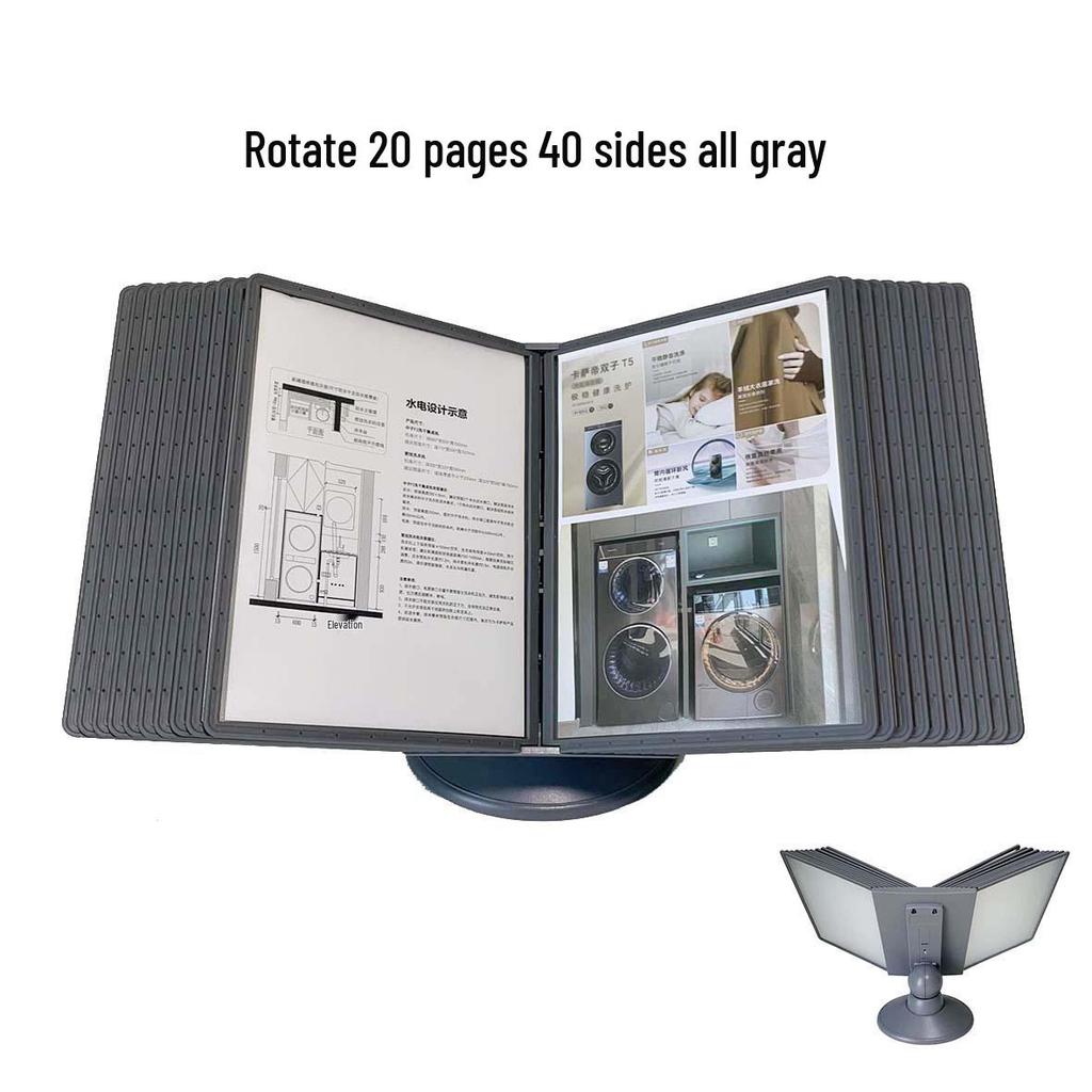 Rotating A4 Desktop File Holder and Display Stand