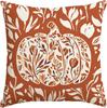 1pc Fall Decorations Floral Pumpkin Leaves Throw Pillow Cover Autumn Gift 18"X18"
