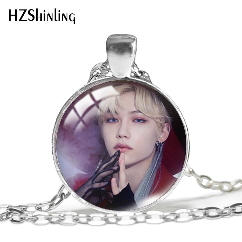 Stray Kids Inspired Geometric Pendant Necklace With Timeless Gemstone Design For Fans
