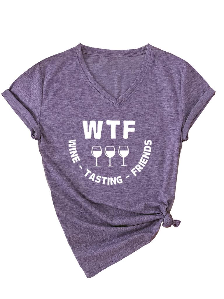 Stylish and Comfortable Women's V-neck Short-sleeved T-shirt