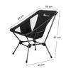 MOON LENCE CH-21HX Outdoor Chair, High/Low 2-Way, Mesh Seat, More Stable, Lightweight, Foldable, Compact, 150kg Weight Capacity, Camping, Ground Chair