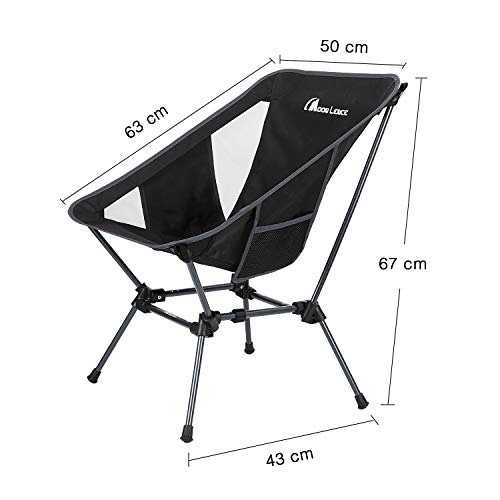 MOON LENCE CH-21HX Outdoor Chair, High/Low 2-Way, Mesh Seat, More Stable, Lightweight, Foldable, Compact, 150kg Weight Capacity, Camping, Ground Chair