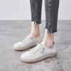 Women's White Leather Slip-On Sneakers - 2025 Spring/Summer Breathable Mesh, Soft Sole Casual Shoes