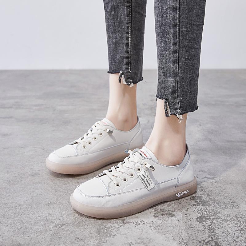 Women's White Leather Slip-On Sneakers - 2025 Spring/Summer Breathable Mesh, Soft Sole Casual Shoes