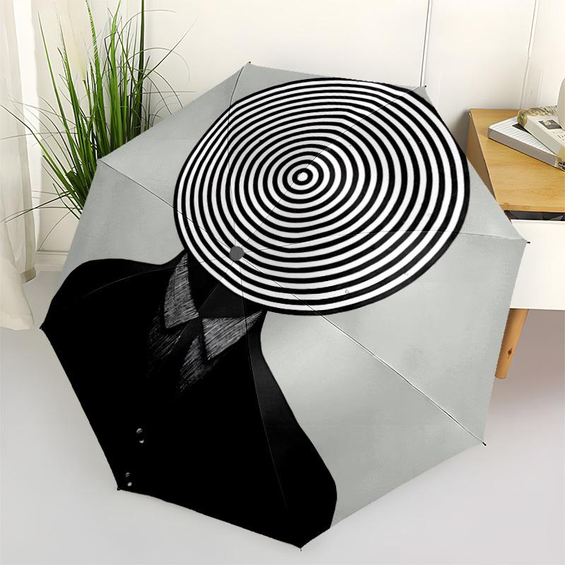 1pc Hypnosis Pattern Automatic Open/Close Umbrella Compact Folding Umbrella, All-Season Portable Umbrella for Women/Men F1124329