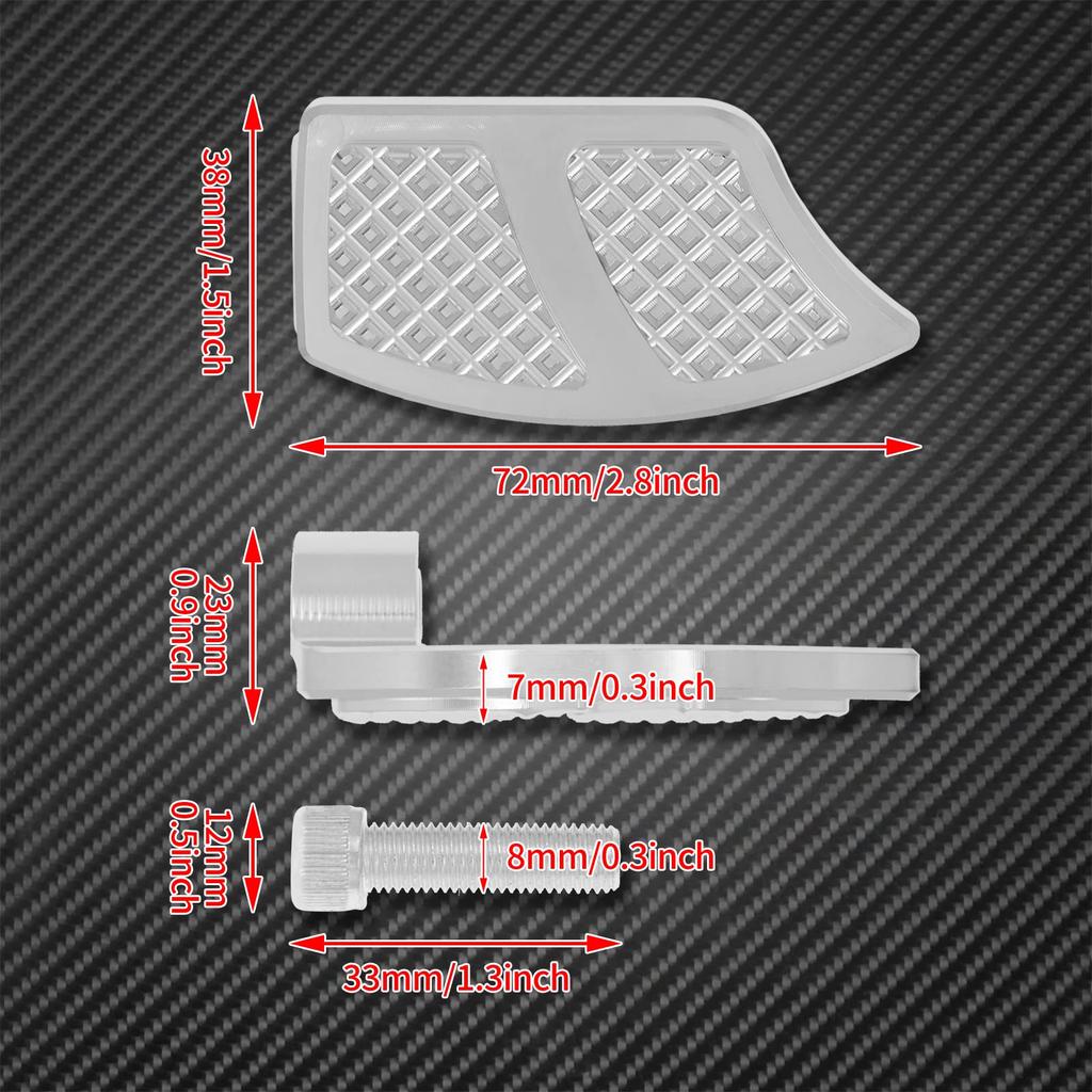 HDBUBALUS Motorcycle Shift Pegs Shifter Pegs CNC Chrome for Harley Touring Dyna Softail Sportster XL Aluminum