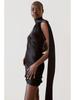 Elegant Cross-Border Satin Dress: Sexy Backless Short Skirt with Adjustable Halter Neck