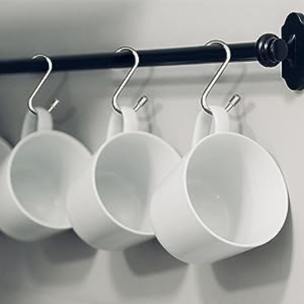S Shaped Hooks Stainless Steel Metal Hangers Hanging Hooks Kitchen Work Shop Bathroom Garden Tower Hanger Home Storage Holder