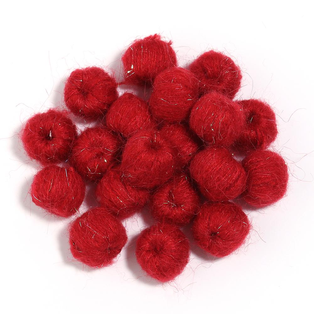 10pcs Plush Mohair Ball Beads Colorful Soft Pompom Beads For DIY Jewelry Making Handmade Clothing Earrings Decor Accessories