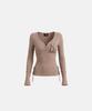 BADBLOOD Delta 2 Utility Cotton Rib Henley Neck Long Sleeve – Tan