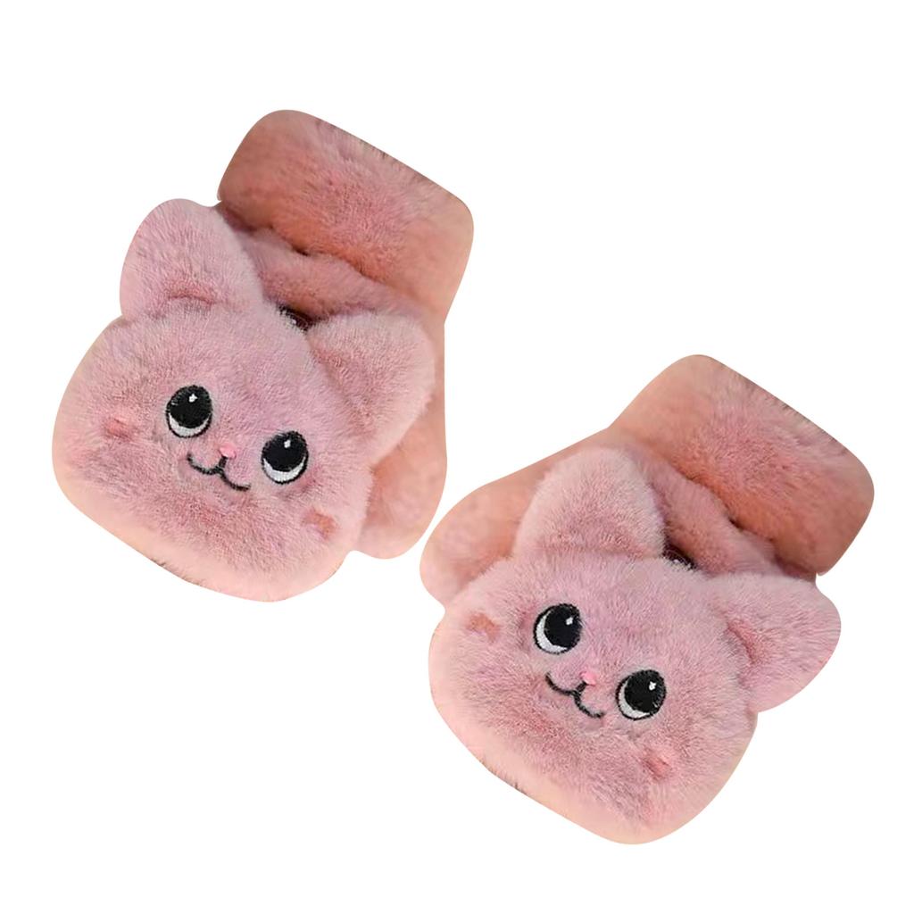 Flap Gloves Imitation     Cat Patterns Thickened Convertible Gloves for Using Smart Devices Writing
