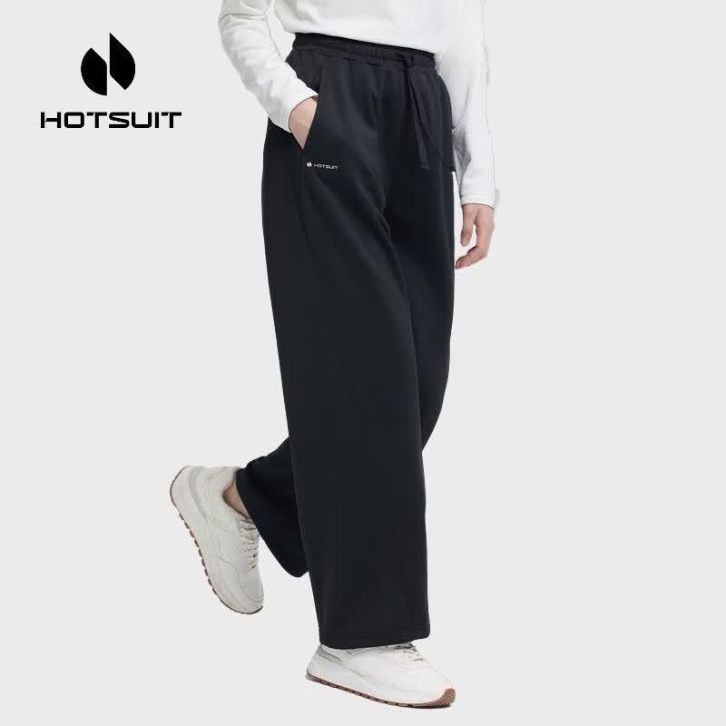 HOTSUIT Women s Fleece-Lined Wide-Leg Sweatpants XL