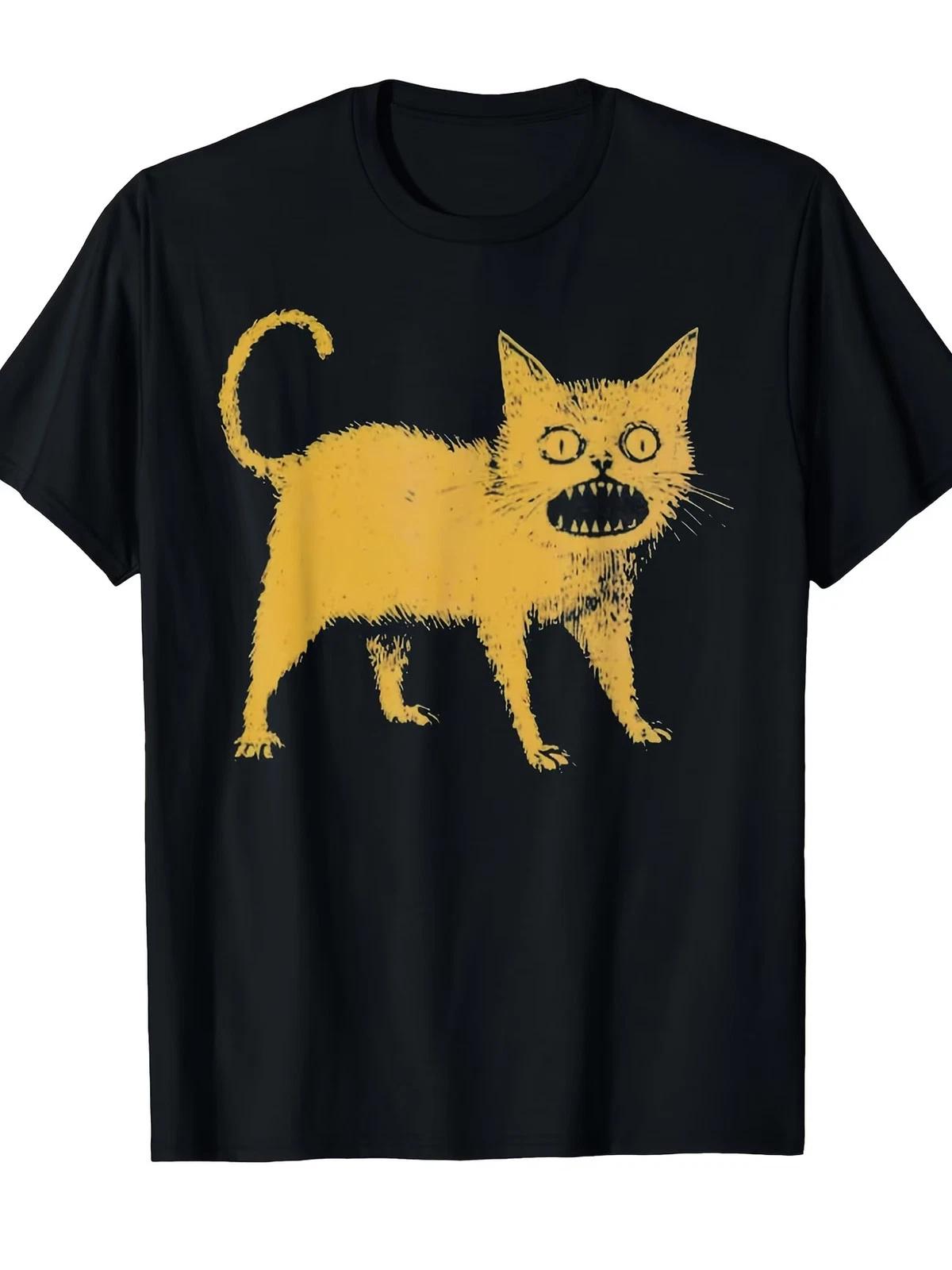 Horrible Japanese Cat Funny T-Shirt[Cool Design] Street Trending Style Women s T L