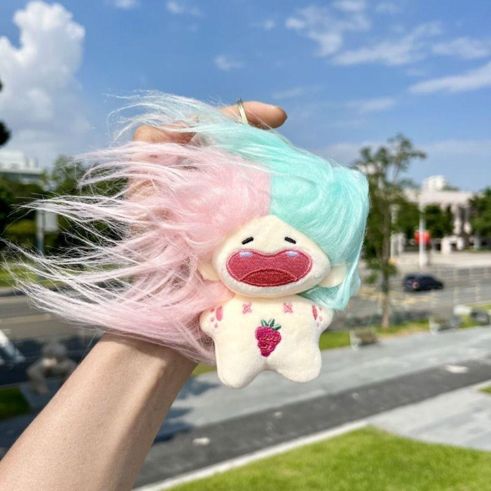Soft Missing Teeth Doll Plush DIY Hairstyle Plush Doll Toothless Doll Key Chain  Birthday Present