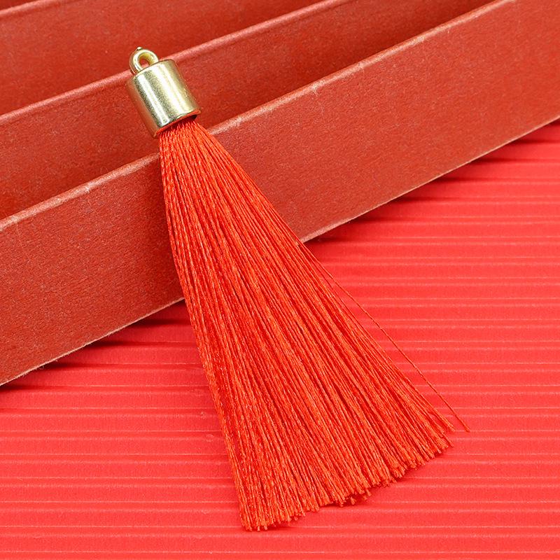 Gold Tassel Hat Pendant: 6cm Festive Spike for DIY Hair Ornaments, Earrings, or Bookmark Accessories.