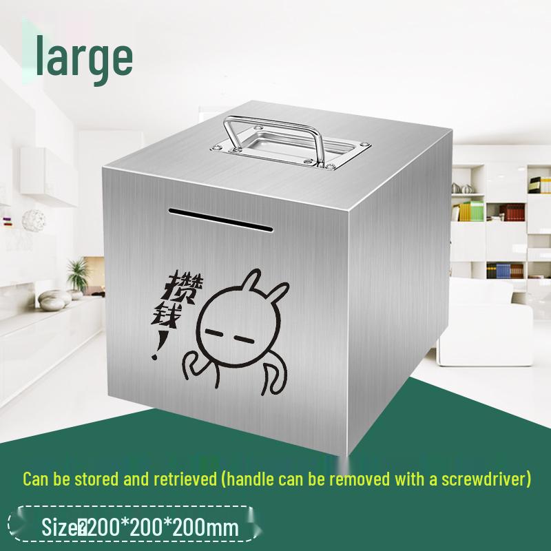 2026 Large Capacity Stainless Steel Piggy Bank for Adults - Secure Savings, Not for Kids