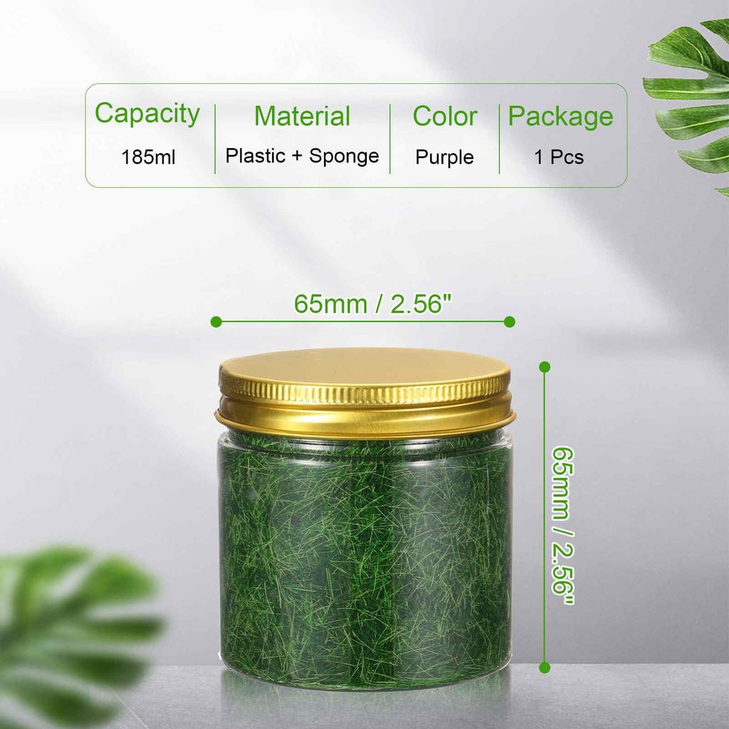 CoCud Model Grass Terrain Powder 185ml Capacity, for Fake Miniature Flowers, Grass Trees, 8mm Nylon, Dark GreenYellow - (Uses: DIY Dollhouse, Fairy