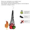 Poultry Hanging Feeding Net Bag Chicken String Bag Vegetable Fruits Feeding Toy Tool with Hooks