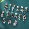 New Dreamy Butterfly Heart Bow Dolphin Shell Pendant Italian Charm Links Fit 9MM Stainless Steel Bracelet Women DIY Making Gift