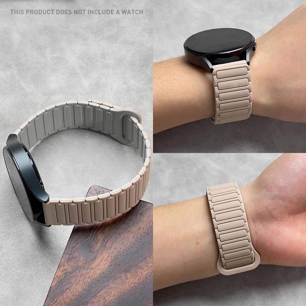 Wave Pattern Magnetic Strap for Huawei GT5/5 Pro/4/3/3 Pro Comfortable Flexible Smartwatch Replacement Fitness Watch Band